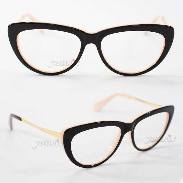 Armação de Óculos Gatinho VMU01V Marrom e Creme